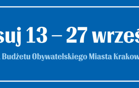 banner informujący o terminie głosowania od 13 września do 27 września